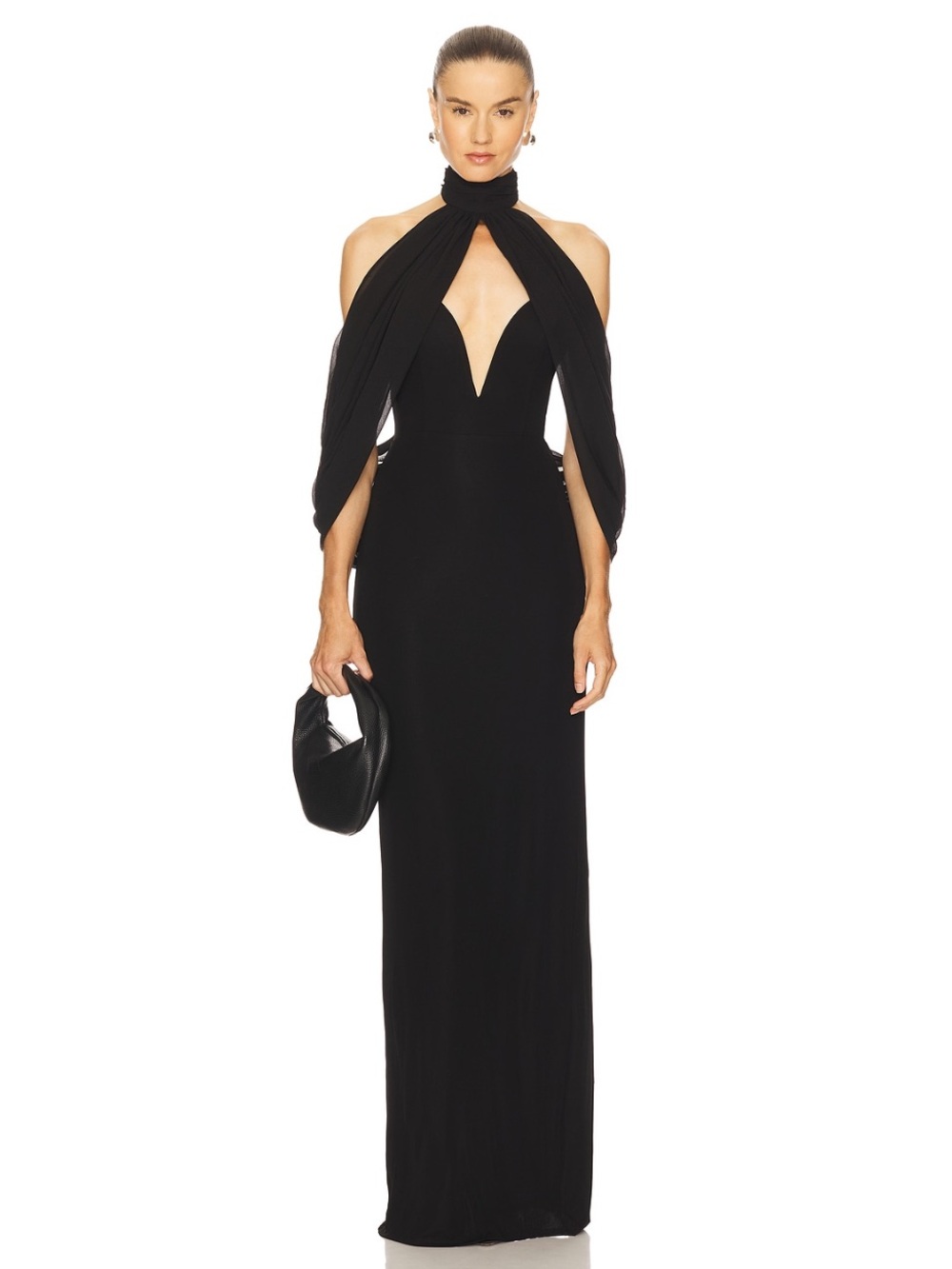 Michael Costello x REVOLVE Braga Gown – Black